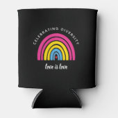 Pansexual Stolz feiern Diversity Liebe ist Liebe Dosenkühler (Vorderseite)