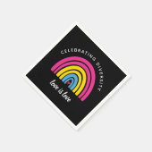 Pansexual Stolz feiern Diversity Liebe ist Liebe Serviette (Ecke)