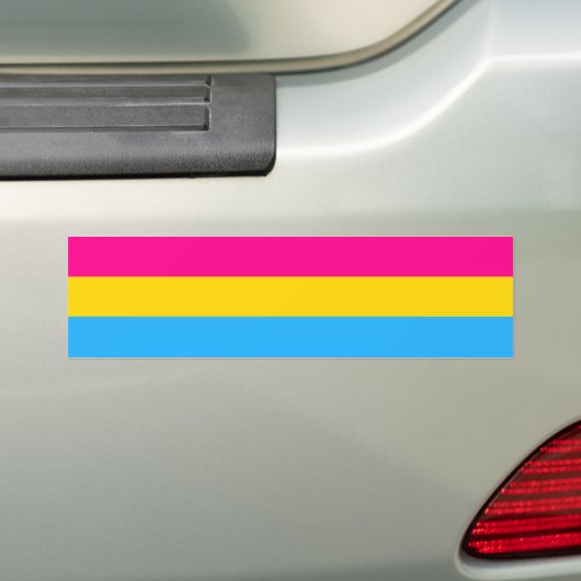 "PANSEXUAL STOLZ-FLAGGE " AUTOAUFKLEBER (Auf Auto)