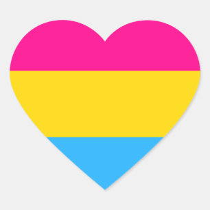 "PANSEXUAL STOLZ-FLAGGE " Herz-Aufkleber