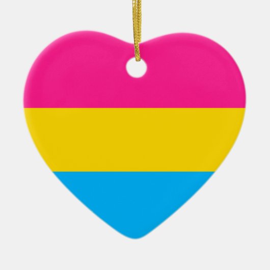 "PANSEXUAL STOLZ-FLAGGE " KERAMIKORNAMENT (Vorne)