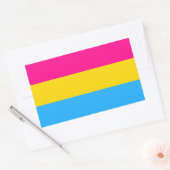 "PANSEXUAL STOLZ-FLAGGE " RECHTECKIGER AUFKLEBER (Umschlag)
