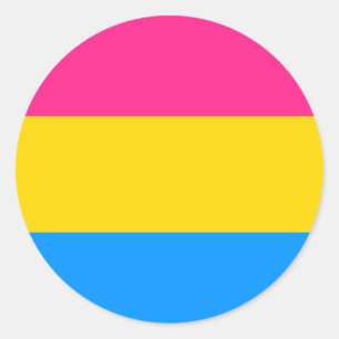 Pansexual Stolz-Flagge Runder Aufkleber