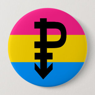 PANSEXUAL STOLZ-FLAGGEN-STREIFEN-ENTWURF BUTTON
