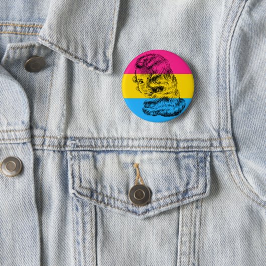 Pansexual Stolz-Frau-Knopf Button (Beispiel)