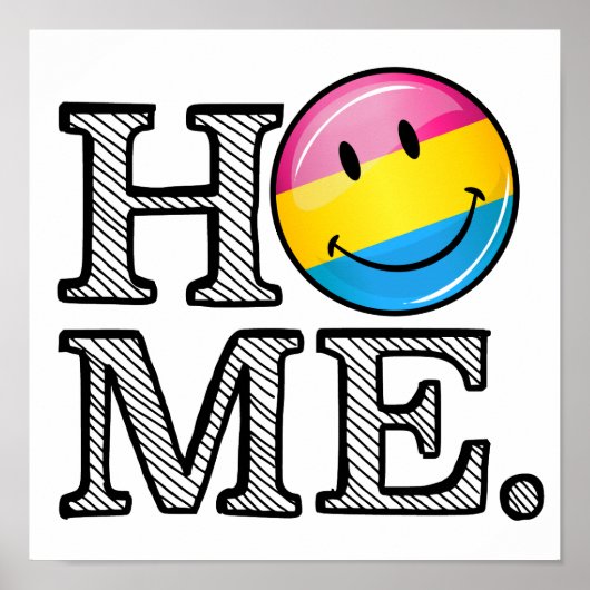 Pansexual Stolz Lächeln Flag Housewarming Poster (Vorne)