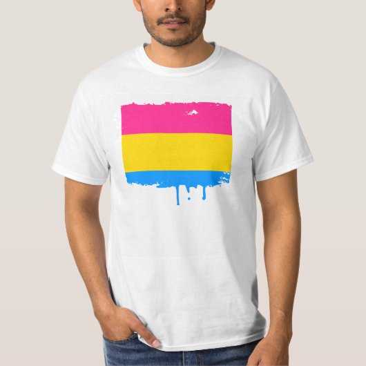 PANSEXUAL STOLZ-STREIFEN-ENTWURF T-Shirt (Vorderseite)
