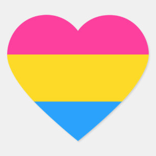 Pansexual Stolzaufkleber - Herzen Herz-Aufkleber