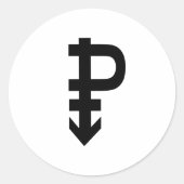 Pansexual-Symbol Runder Aufkleber (Vorderseite)