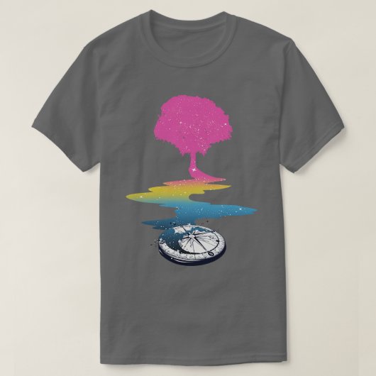 Pansexual Tree LGBT Pride Flag T-Shirt (Design vorne)