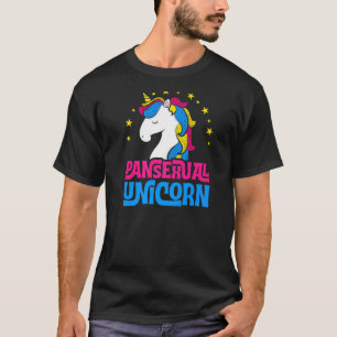 Pansexual Unicorn Girly Majestic Lgbtq Pan Prix T-Shirt
