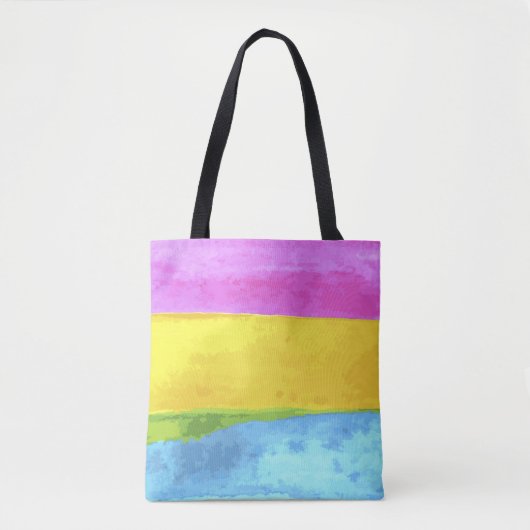 Pansexual Watercolor Toag Tasche (Vorderseite)