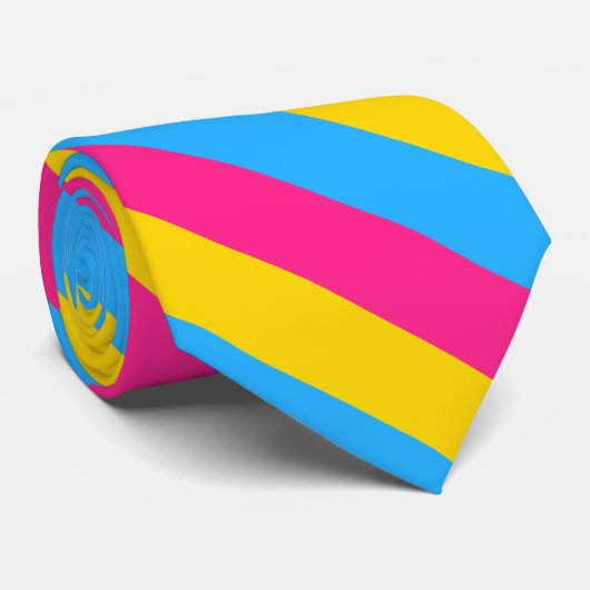 Pansexualität-Fahne gestreift Krawatte (Gerollt)