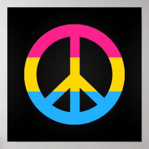 Pansexualität Fahnenzeichen Plakat