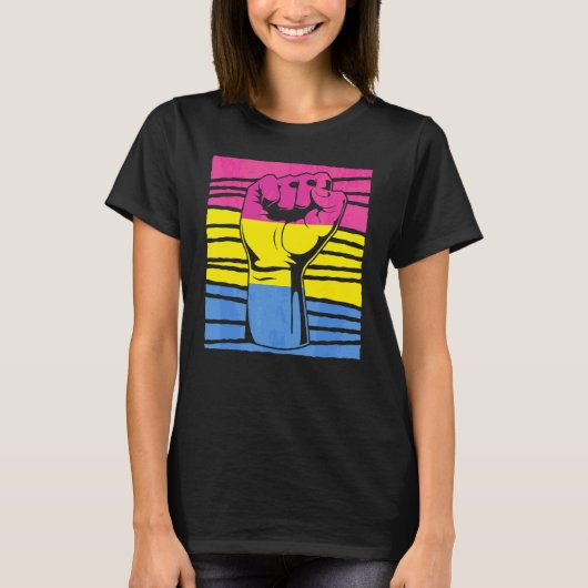 Pansexualität Pride Fist Pan Equality Pansexual Fl T-Shirt (Vorderseite)