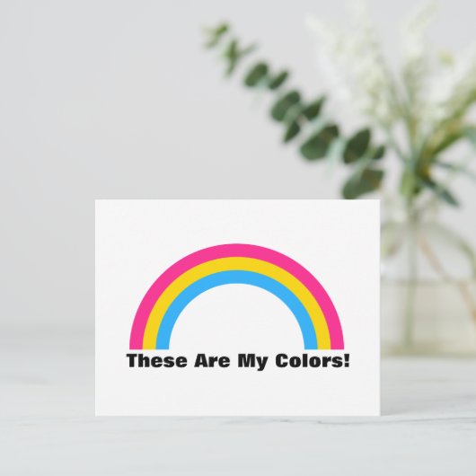 Pansexualität Regenbogen Stolz Postkarte (Stehend Vorderseite)