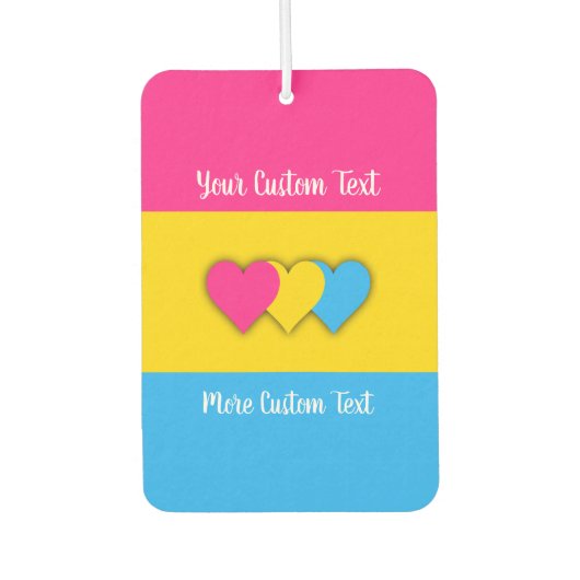 Pansexualität Stolperflagge mit Text Autolufterfrischer (Vorderseite)