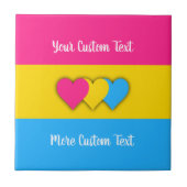 Pansexualität Stolperflagge mit Text Fliese (Vorderseite)