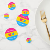 Pansexualität Stolperflagge mit Text konfetti (Gruppe)