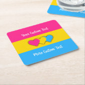 Pansexualität Stolperflagge mit Text Rechteckiger Pappuntersetzer (angewinkelt)