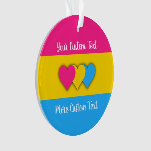 Pansexualität Stolperflagge mit Textzeichnung Ornament (Vorderseite)