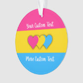 Pansexualität Stolperflagge mit Textzeichnung Ornament (Vorderseite)