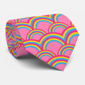 Pansexualität Stolperflagge / rosa Regenbogenmuste Krawatte (Gerollt)