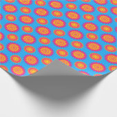 Pansexualität Stolz / Blaue Blume Muster Geschenkpapier (Ecke)