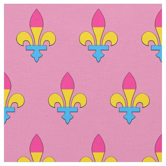 Pansexualität Stolz-Fleur-de-lis-Stoff Stoff (Nahaufnahme)