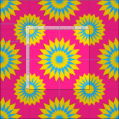 Pansexualität Stolz / rosa Blume Muster Stoff (Kachel)