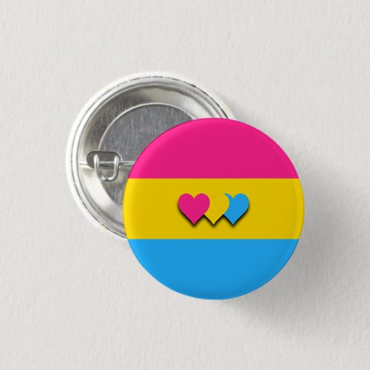 Pansexualitäts-Flaggenknopf Button (Vorne & Hinten)