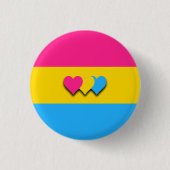 Pansexualitäts-Flaggenknopf Button (Vorderseite)