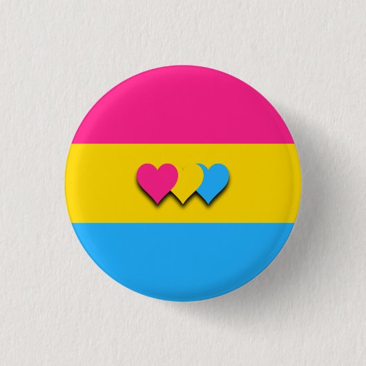 Pansexualitäts-Flaggenknopf Button (Vorderseite)