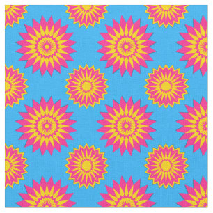 Pansexualitäts-Stolzfarben /blaues Blumenmuster Stoff