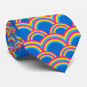 Pansexualitäts-Stolzflagge / blaues Regenbogenmust Krawatte