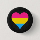 Pansexuality flag black button (Vorderseite)