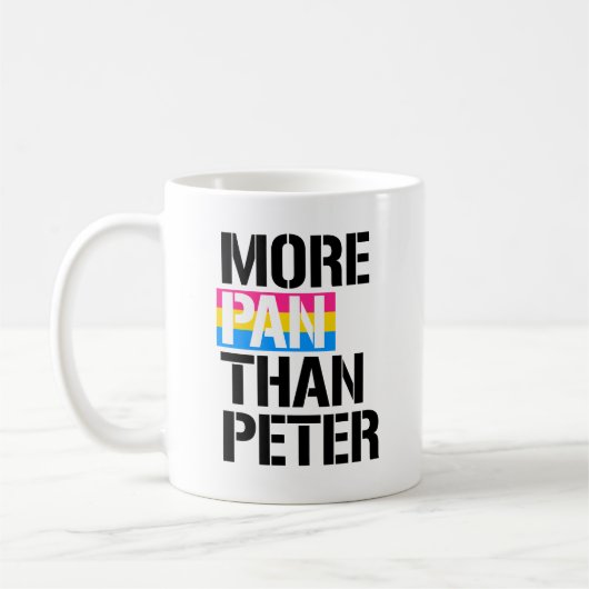 Pansexuality - mehr Pan als Peter - - LGBTQ Kaffeetasse (Links)