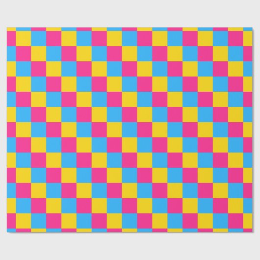 Pansexuality pride colors Wrapping Paper Geschenkpapier (Flach)
