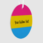 Pansexuality Pride Fahne mit Text Ornament (Vorderseite)