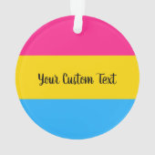 Pansexuality Pride Fahne mit Text Ornament (Rückseite)