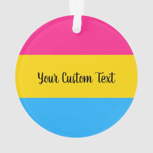 Pansexuality Pride Fahne mit Text Ornament (Rückseite)