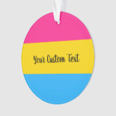 Pansexuality Pride Fahne mit Text Ornament (Vorderseite)