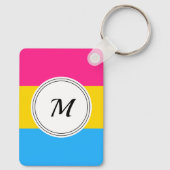 Pansexuality pride flag with a custom initial schlüsselanhänger (Rückseite)