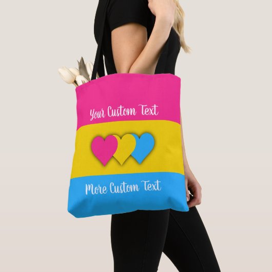 Pansexuality pride flag with text tasche (Von Nahem)