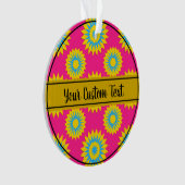 Pansexuality pride pink flower pattern ornament (Vorderseite)