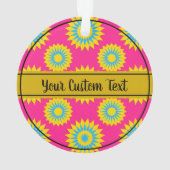 Pansexuality pride pink flower pattern ornament (Rückseite)