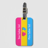 Pansexuality-Stolperflagge mit Gepäckmarke Gepäckanhänger (Vorderseite Vertikal)