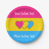 Pansexuality-Stolperflagge mit Text-Papier-Tellern Pappteller (Vorderseite)