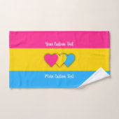 Pansexuality-Stolperflagge mit textuellem Handtuch Badhandtuch Set (Handtuch)