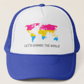 Pansexuality stolz world map Hat Truckerkappe (Vorderseite)